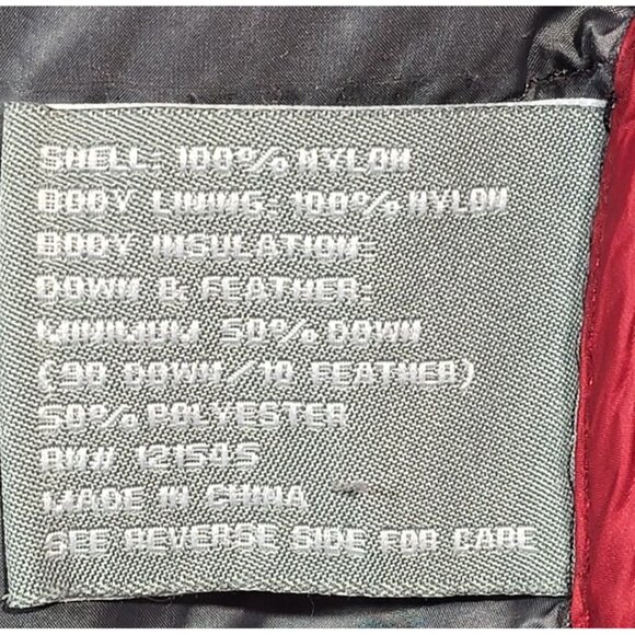 Michael Kors Down Puffer Vest Lightweight Full Zip Pockets Festive Burgundy Sz M - Picture 9 of 15